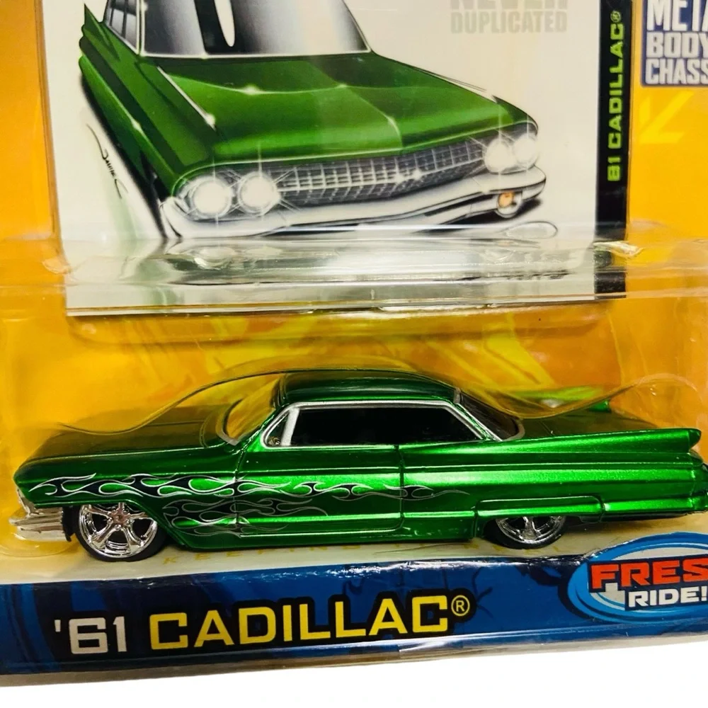 Dub City Oldskool 61 Cadillac 1:64 Jada Toys Metallic Green Die Cast